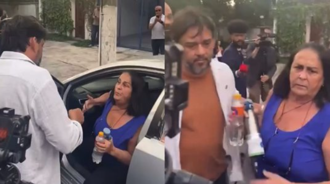 Uma decisão da Justiça Federal de São Paulo determinou a liberdade de Maria Cristina, acusada de injúria racial contra um agente da Polícia Federal em frente à residência do presidente Luiz Inácio Lula da Silva (Foto: X)