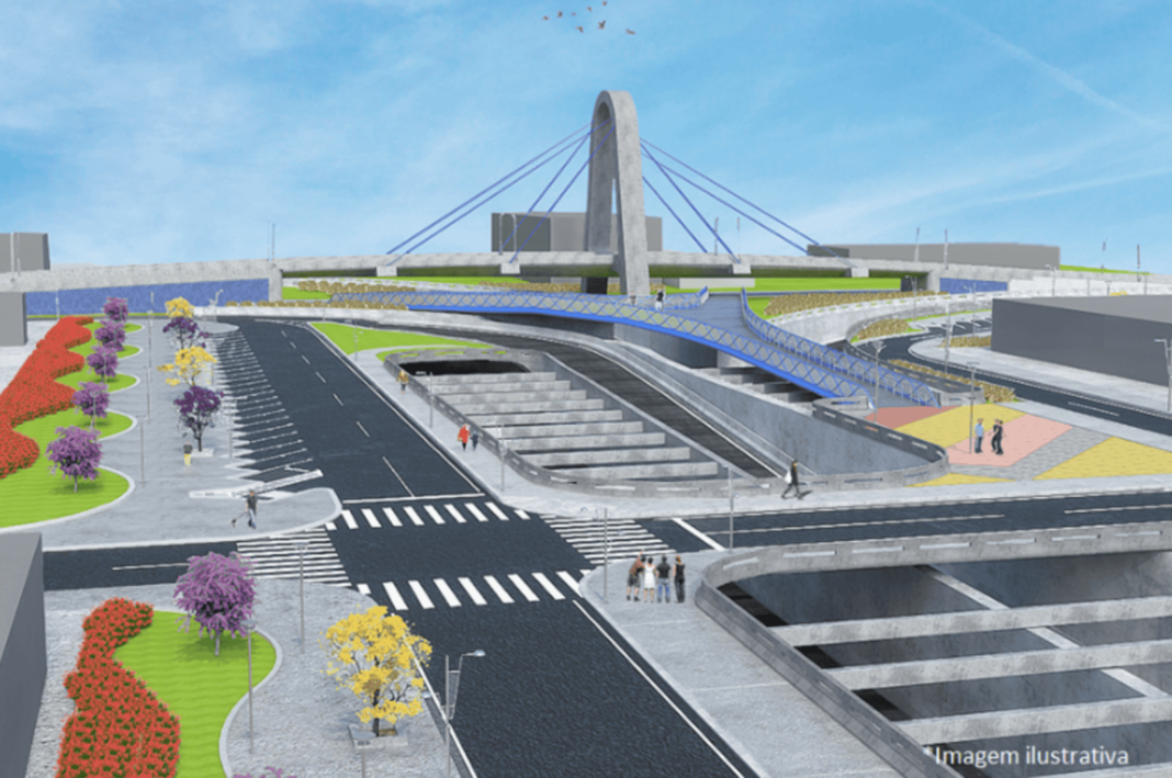 Uma obra inédita no país promete transformar a mobilidade no litoral paulista. (Foto: X)