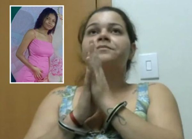 A Justiça de Mato Grosso negou o pedido de exame de sanidade mental para Nataly Helen Martins Pereira, suspeita de assassinar a adolescente Emelly Azevedo Sena, de 16 anos, e retirar sua bebê do ventre (Foto: X)
