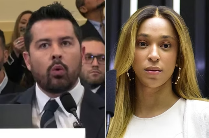A deputada federal Erika Hilton (PSOL-SP) acionou o Ministério Público após ser alvo de ataques transfóbicos em um vídeo publicado por Paulo Figueiredo (Foto: X)