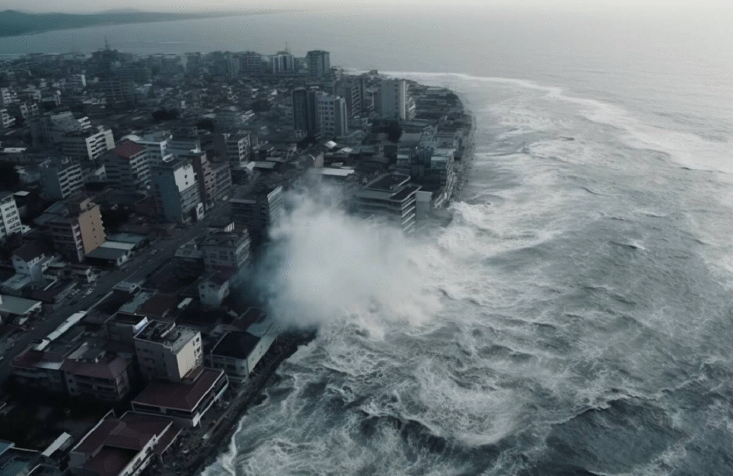 O terremoto de magnitude 8,8 que sacudiu a costa leste da Rússia nesta quarta-feira (30) reacendeu o debate sobre os sistemas internacionais de alerta de tsunami (Foto: X)