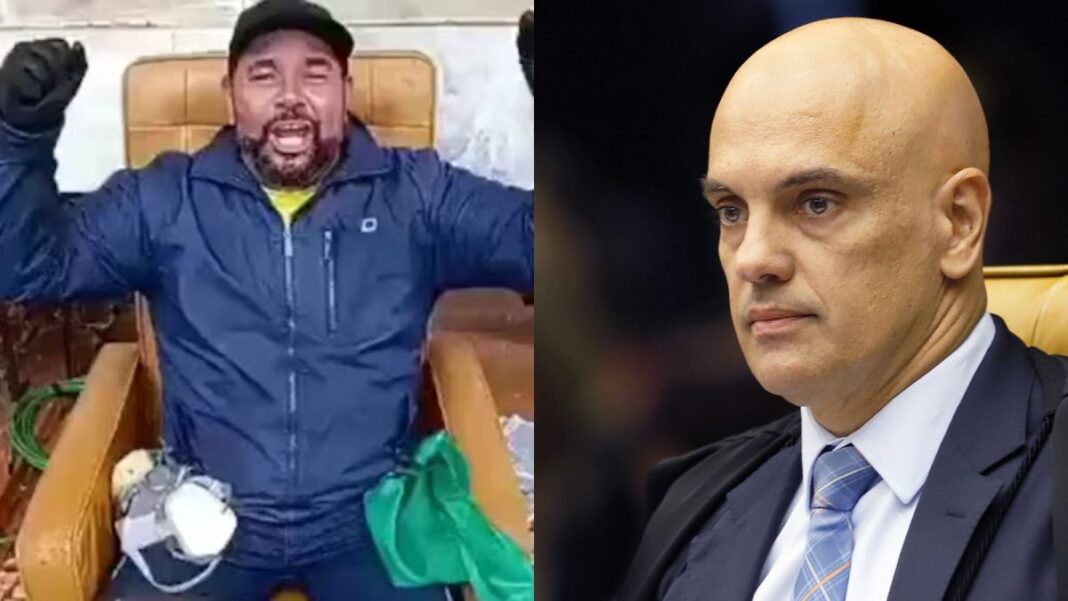 O Supremo Tribunal Federal (STF) formou maioria para condenar Fábio Alexandre de Oliveira, um dos réus pelos ataques golpistas de 8 de Janeiro de 2023, em Brasília (Foto: X)