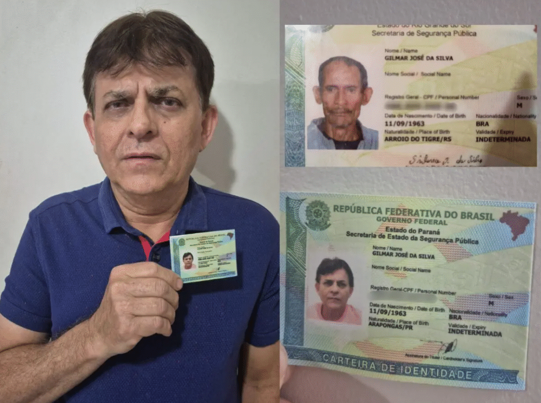 Um erro administrativo colocou dois homens em uma situação inusitada e cheia de transtornos por 20 anos: ambos, chamados Gilmar José da Silva, nasceram em 11 de setembro de 1963 e acabaram registrados com o mesmo número de CPF (Foto: X)