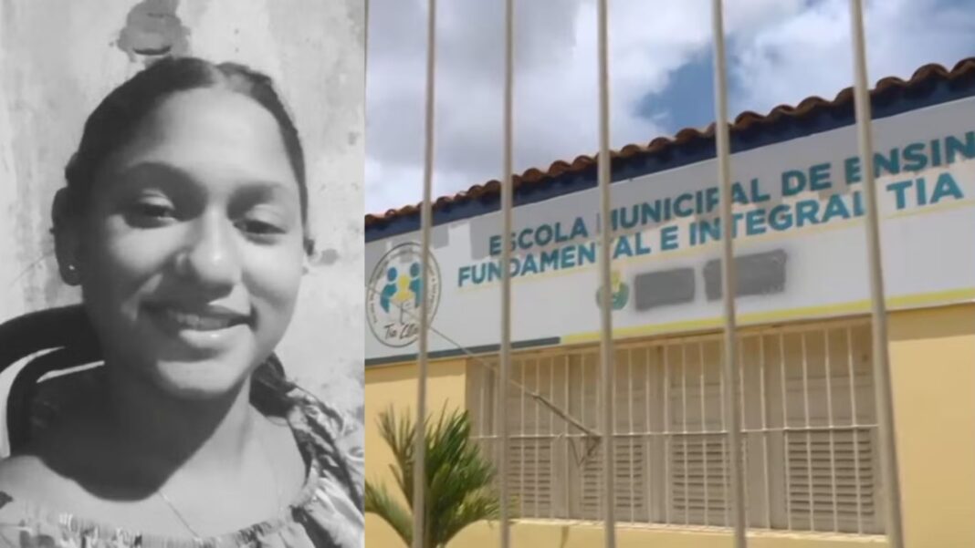 A estudante Alícia Valentina, de 11 anos, morreu no último domingo (7/9) em decorrência de traumatismo cranioencefálico, dias depois de ter sido brutalmente agredida dentro de uma escola em Belém do São Francisco, no Sertão de Pernambuco (Foto: X)