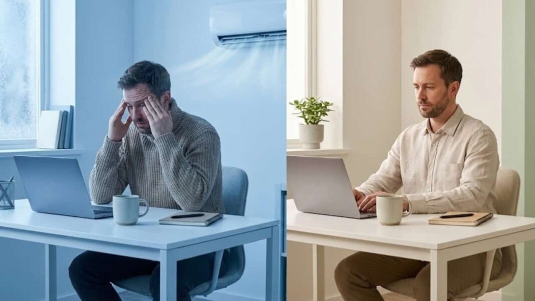 Manter o ar-condicionado ligado durante o trabalho ou os estudos costuma ser associado a conforto e bem-estar (Foto: X)