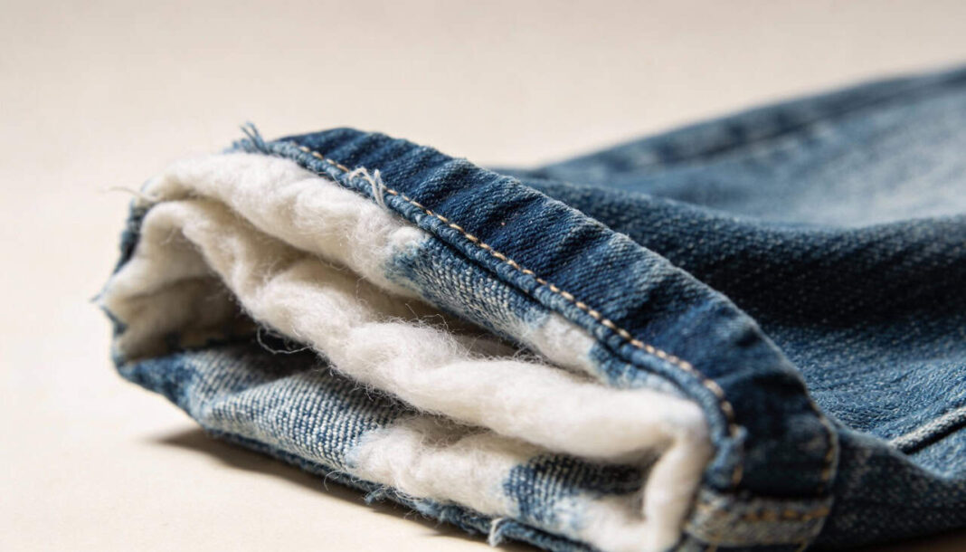 É justamente essa “imperfeição” que faz o jeans desbotar com o tempo, revelando o branco do algodão e criando marcas únicas de uso (Foto: X)