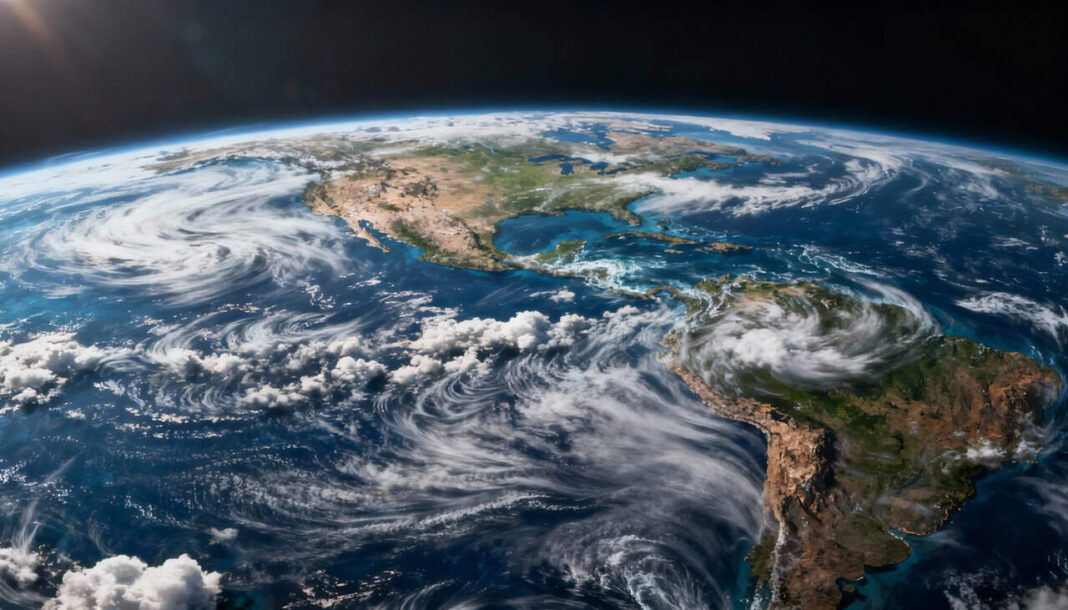 Esse movimento é imperceptível no cotidiano porque tudo — oceanos, atmosfera, cidades e pessoas — se desloca junto (Foto: X)