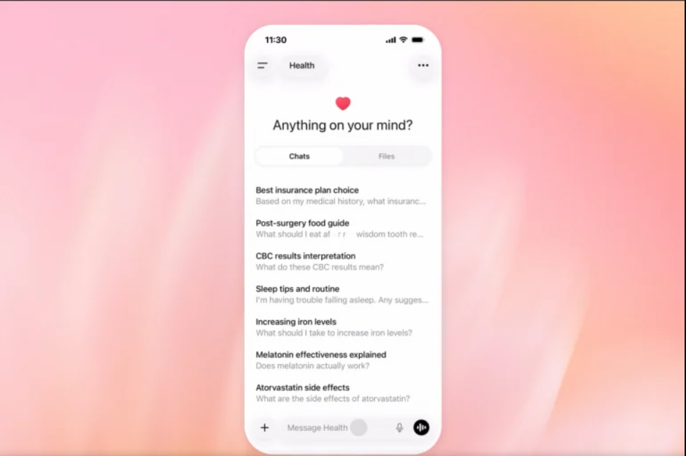 A OpenAI anunciou o ChatGPT Health, uma versão especializada de seu modelo de linguagem voltada para saúde e bem-estar (Foto: X)