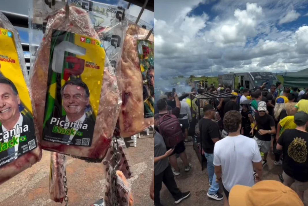 A mobilização liderada pelo deputado federal Nikolas Ferreira ganhou um episódio inusitado nesta quarta-feira (21), quando apoiadores realizaram um churrasco às margens da BR-040, no trajeto da chamada “caminhada da liberdade”. (Foto: X)
