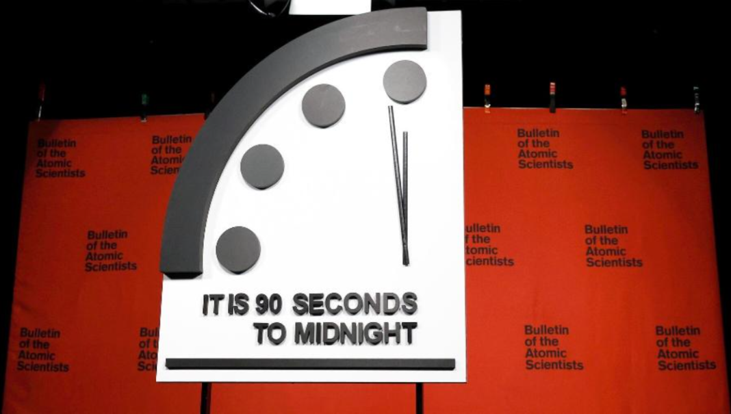 A decisão foi anunciada nesta terça-feira pelo Bulletin of the Atomic Scientists, organização responsável pelo indicador simbólico que mede o nível de ameaça existencial imposto pela própria humanidade (Foto: X)