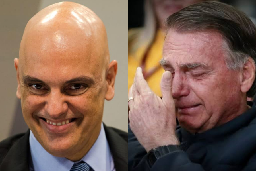 O ministro Alexandre de Moraes, do Supremo Tribunal Federal, negou nesta quinta-feira (1º) o pedido da defesa de Jair Bolsonaro para conversão da prisão em regime domiciliar por razões humanitárias (Foto: X)