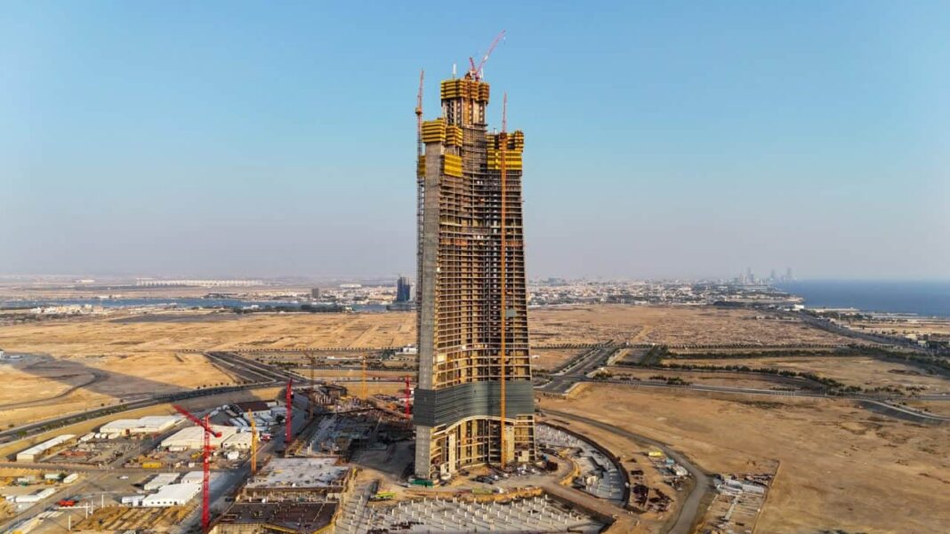 A construção do edifício que promete redefinir os limites da engenharia civil entrou em uma nova fase decisiva (Foto: X)