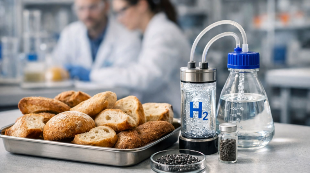 Pesquisadores da Universidade de Edimburgo, na Escócia, desenvolveram uma técnica que utiliza pão amanhecido para produzir hidrogênio — elemento essencial em processos industriais como a hidrogenação (Foto: X)