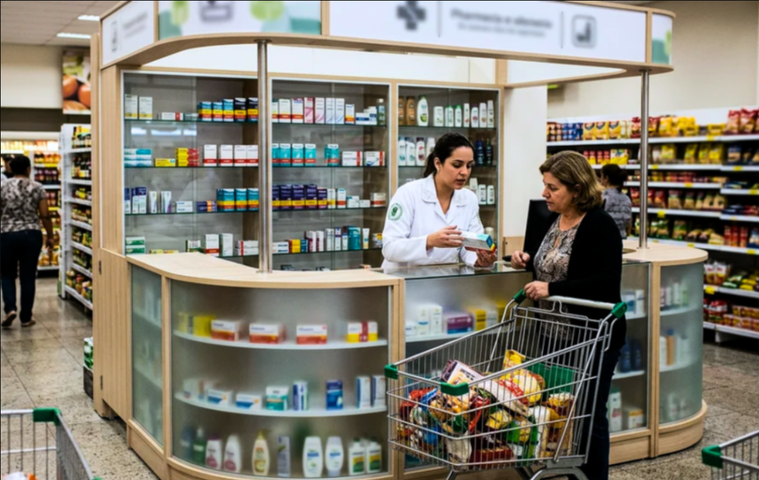 A Câmara dos Deputados aprovou nesta segunda-feira (2) o projeto de lei que autoriza supermercados a comercializar medicamentos em suas dependências (Foto: X)