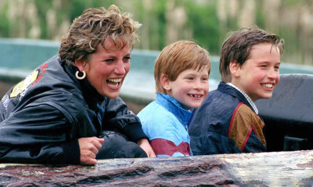 A princesa Diana chegou a imaginar um cenário em que o príncipe Harry pudesse ocupar o trono britânico caso o irmão mais velho, o príncipe William, não desejasse assumir a posição de monarca (Foto: X)