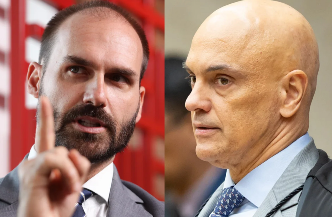 O ex-deputado federal Eduardo Bolsonaro afirmou que não tem qualquer influência sobre as decisões do ministro Alexandre de Moraes, do Supremo Tribunal Federal, relacionadas ao ex-presidente Jair Bolsonaro. A manifestação foi publicada nesta terça-feira (31) na rede social X (Foto: X)