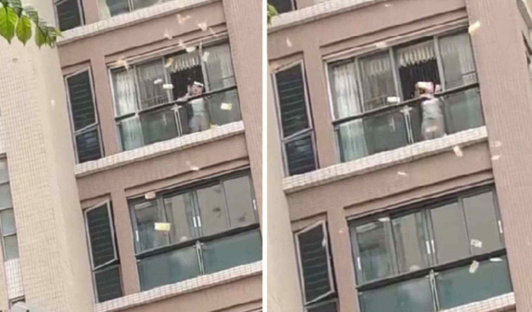 Uma cena incomum tomou conta das ruas de Shantou, no sul da China, e rapidamente se espalhou pelas redes sociais (Foto: X)