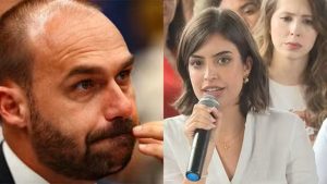 A ação tem como base publicações feitas por Eduardo Bolsonaro em 2021 nas redes sociais (Foto:X )