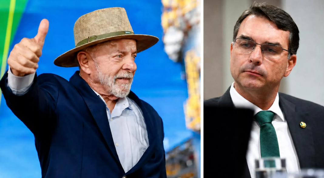 O presidente Luiz Inácio Lula da Silva (PT) criticou nesta quinta-feira (21) a relação entre o senador Flávio Bolsonaro e o empresário Daniel Vorcaro durante discurso em Aracruz (Foto: X)
