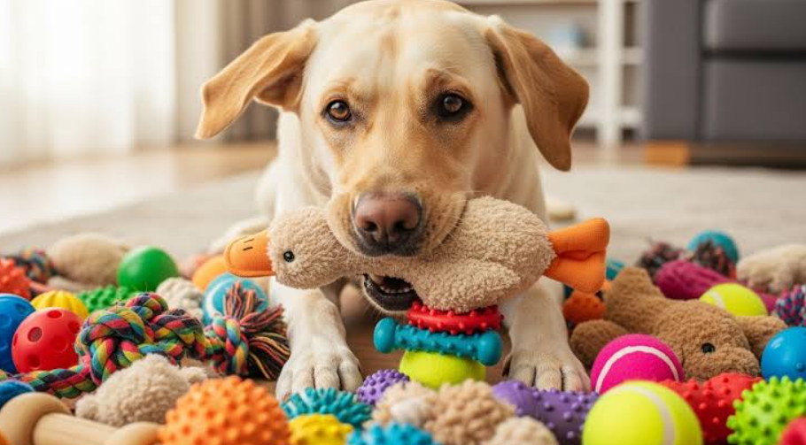 Um cachorro que não desgruda da bolinha ou da pelúcia favorita pode estar demonstrando mais do que apenas entusiasmo (Foto: X)