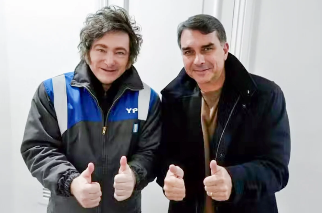 Senador se reuniu com o presidente argentino em São Paulo antes de oficializar candidatura ao Planalto e recebeu declaração de apoio durante o encontro (Foto: X)